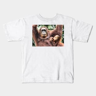 Are You Looking At Us?? Orangutans, Sepilok, Borneo Kids T-Shirt